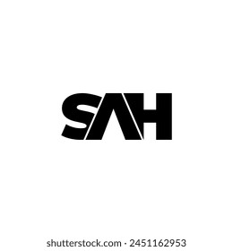 SAH letter monogram typography logo