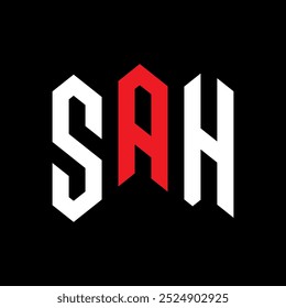 SAH modern letter vector logo design
