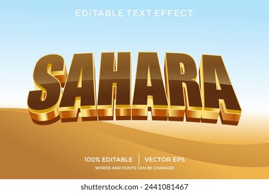 sahara 3D text effect template