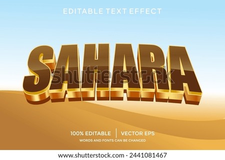 sahara 3D text effect template