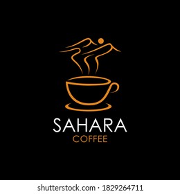 Sahara Coffee Logo. Middle East Arabica Coffee.