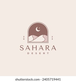 Sahara desert logo design template