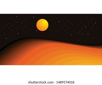 sahara desert vector illustration, background stock vector