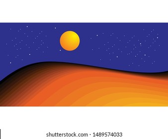 sahara desert vector illustration, background stock vector