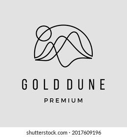 Sahara Golden Dune logo inspiration vector icon illustration