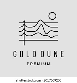 Sahara Golden Dune logo inspiration vector icon illustration