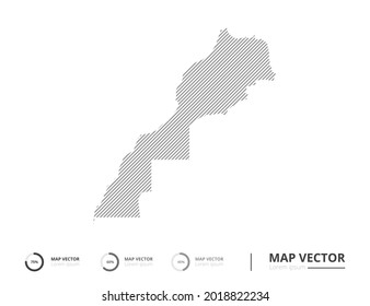 Mapa del Sahara gris de línea abstracta sobre el vector de fondo blanco para la presentación. Concepto creativo para infografía.