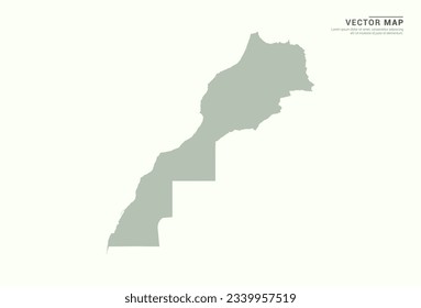Mapa del Sahara del vector verde moderno.