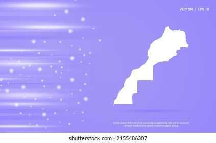 Mapa del Sahara aislado sobre fondo morado. Ilustración vectorial.