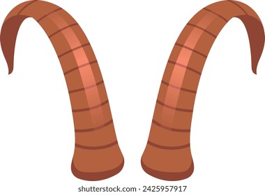 Sahara Oryx Horns Vector Illustration