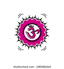 Sahasrara chakra vector illustration.