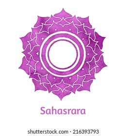 Sahasrara chakra. Vector Illustration. Isolated. 