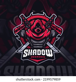 Sahdow Assassin Mascot Esport Logo Design Illustration For Gaming Club