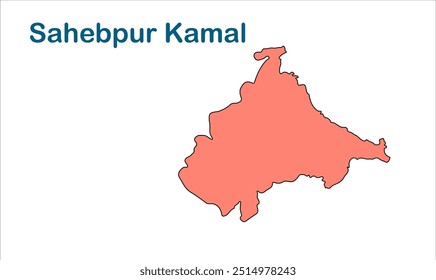 Mapa da subdivisão de Sahebpur Kamal, Distrito de Begusarai, Estado de Bihar, República da Índia, Governo de Bihar, território indiano, Índia oriental, política, aldeia, turismo