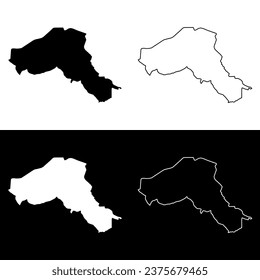 Sahel region map, administrative division of Burkina Faso. Vector illustration.