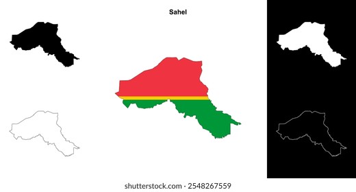 Conjunto de mapas da região do Sahel