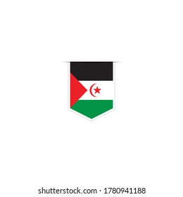 Sahrawi Arab Democratic Republic 
 flag vector. National Simple Sahrawi Arab Democratic Republic  flag