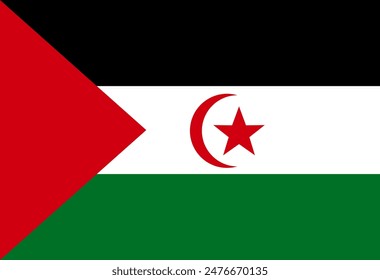 Sahrawi Arab Democratic Republic flag illustrator country flags