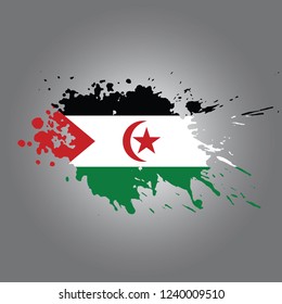 Sahrawi Arab Democratic Republic Vector paint stain