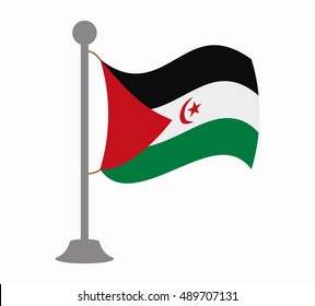 sahrawi arab flag mast