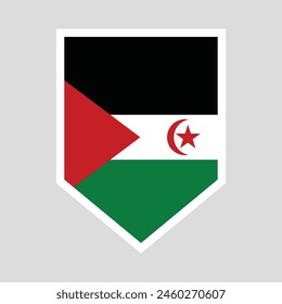 Sahrawi_Arab_Democratic_Republic Flag in Shield Shape