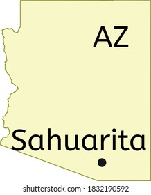 Sahuarita town location on Arizona map