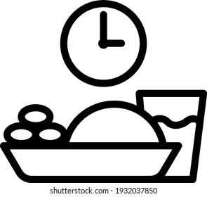Sahur outline icon for muslim and ramadan content