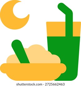 Diseño de icono de estilo plano de Sahur Pray