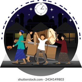 Sahur or suhoor time or pre-dawn meal