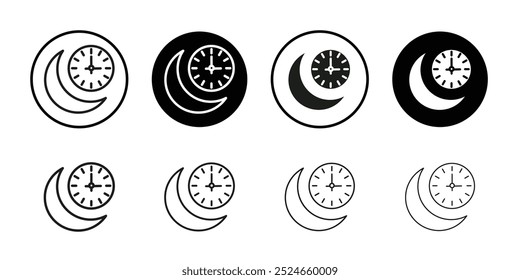 Sahur time icon Collection of flat thin outline vector