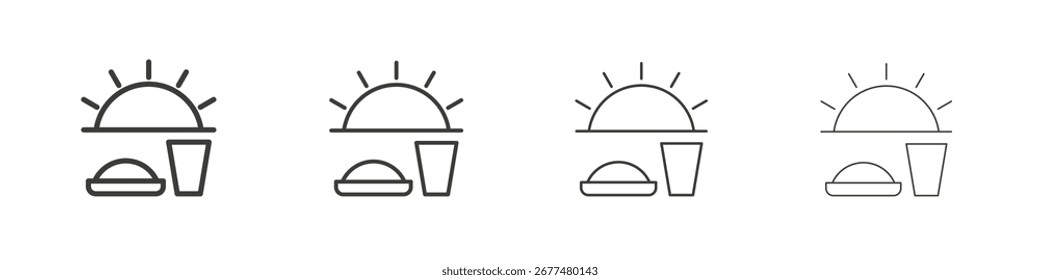 Sahur time icon symbol. Vector isolated illustration.