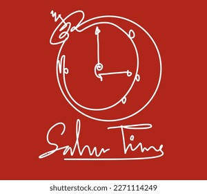 Sahur time. predawn meal before the fast symbol. Simple monoline icon style for muslim ramadan and eid al fitr celebration.