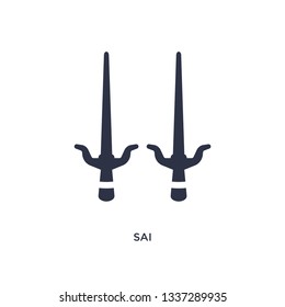 sai isolated icon. Simple element illustration from asian concept. sai editable logo symbol design on white background. Can be use for web and mobile.