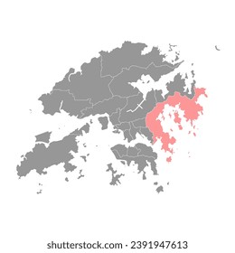 Sai Kung district map, administrative division of Hong Kong. Vector illustration.