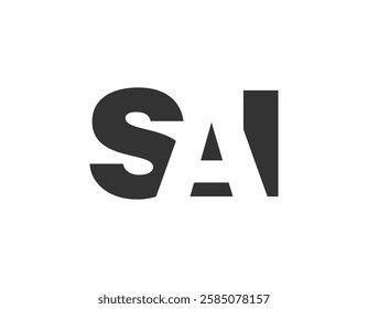 SAI logo design. Initial letter S A I bold font style for tech startups, consulting, corporate branding. Creative company name, headlines typography identity, trendy logotype. Vector illustration.