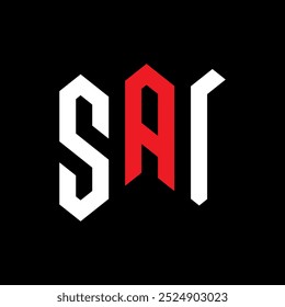 SAI modern letter vector logo design
