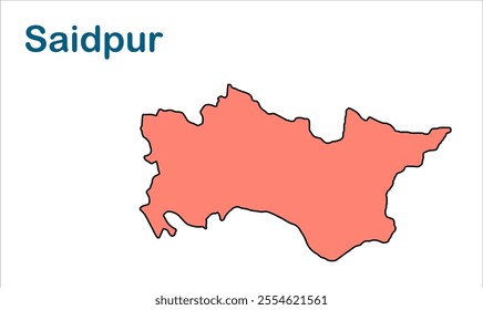 Saidpur subdivision map, Ghazipur District, Uttar Pradesh State, Republic of India, Government of  Uttar Pradesh, Indian territory, Eastern India, politics, village, tourism