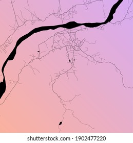 Saidu, N.W.F.P., Pakistan (PAK) - Urban vector city map with parks, rail and roads, highways, minimalist town plan design poster, city center, downtown, transit network, gradient blueprint