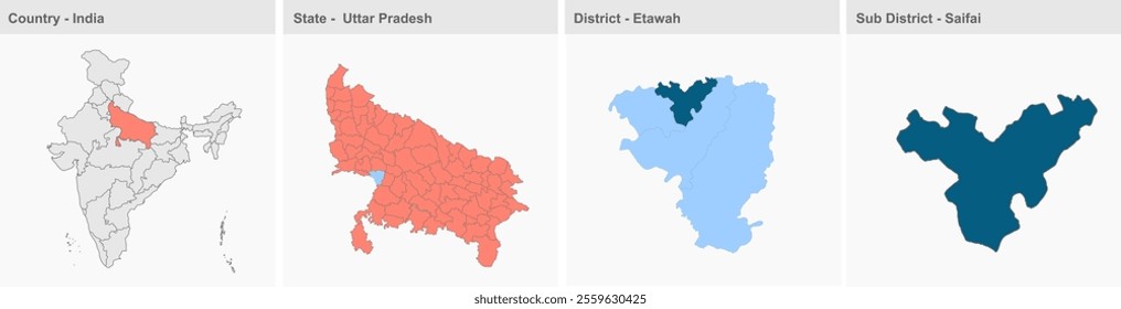 Saifai map, Etawah District, Uttar Pradesh State, Republic of India, Government of  Uttar Pradesh, Indian territory, Eastern India, politics, village, tourism