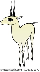the saiga antelope in the steppe
