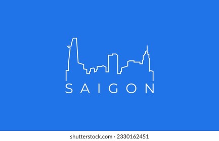 saigon logo in line art modern style