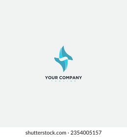sail abstract letter S monogram logo