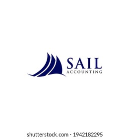 Sail Accounting Logo Design Vector