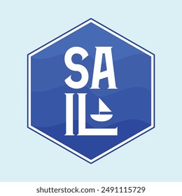 sail adventure vector badge, sticker, and patch logo illustration