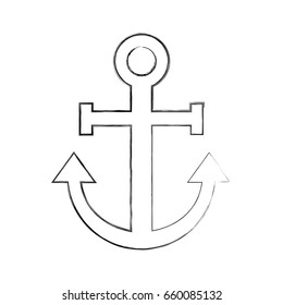 sail anchor isolated icon