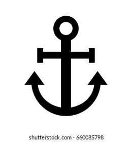 sail anchor isolated icon