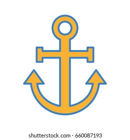sail anchor isolated icon