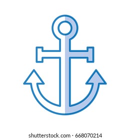 sail anchor isolated icon