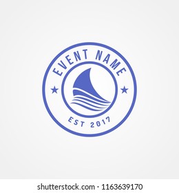 Sail Badge Event Logo Template 
