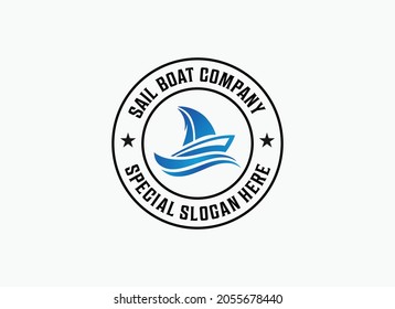 SAIL BOAT BADGE LOGO INSPIRATION